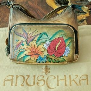 Anuschka Compact Organizer Crossbody Bag